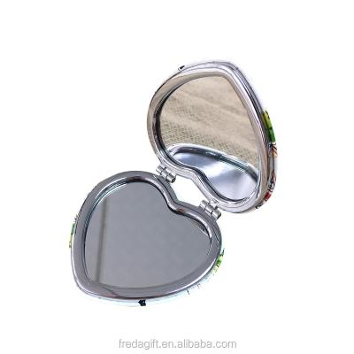 China Convenient Double Side PU Mini Pu Pocket Mirror Cosmetic Mirror for sale