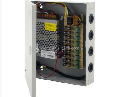 China 12v10A 9 Chne Centralized Power Supply Box CCTV Security Chassis Power Chassis Power MYT1220 for sale