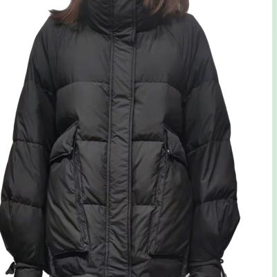 China Women's Striper Duck Down Jacket Ultra Light Oversized Comfortable Windproof Zipper- Outdoor Waterproof for sale