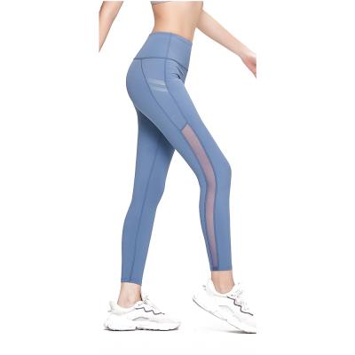 China QUICK DRY Mesh Inset Slim Fitness High Waist Breathable Yoga Pants Women Gaiters Yoga Wear for sale