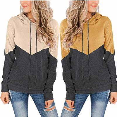 China Wholesale Breathable Streetwear Colorblock Sweatshirt Oversized Pullover Customized Women's Hoodies for sale