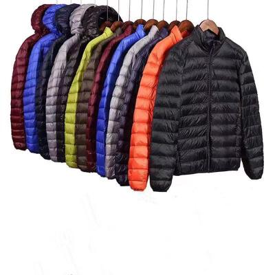 China OEM Windproof Mens Quilted Winter Jacket Lightweight Crop Plus Size Padded Jacket Casual Zipper for sale