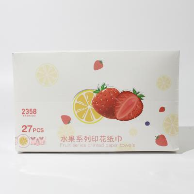 China Eco-friendly Custom High Quality Printing Suction Paper Pumping Paper Fruit Toilet Paper for sale