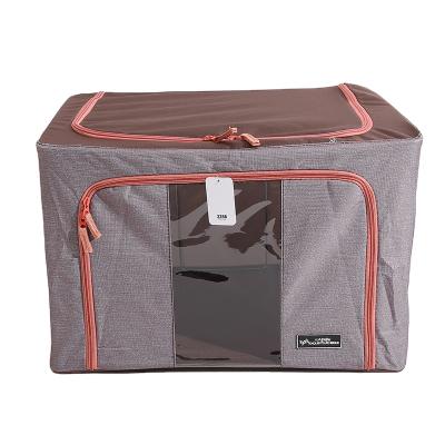 China Double Window Sustainable Oxford Cloth Folding Style Storage Bag , Storage Box for sale