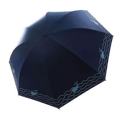 China Factory Special Customized Direct Selling High Quality 3% Off Black 8K Glue Whale Umbrella for sale