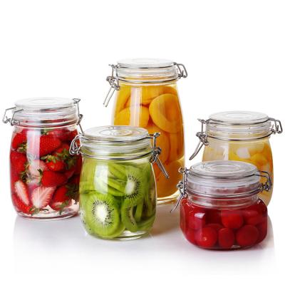 China Wholesale Food Mason Jar For Food Storage Empty With Bayonet Joint Various Sizes Storage Premium Glass Jar for sale