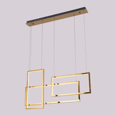 China Modern Pendant Stainless Steel LED Silicon Gold Color For Hotel Dining Room Living Room Mall Hanging Pendant for sale