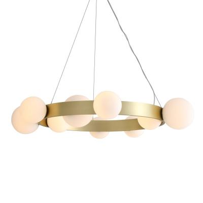 China Modern Bedroom Led Chandelier Nordic Gold Kitchen Glass Pendant Light Hanging Light for sale