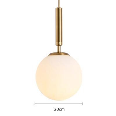 China White Droplight Modern Glass Shade E14 Aluminum Body Long Hanging Luxury Pendant Light for sale