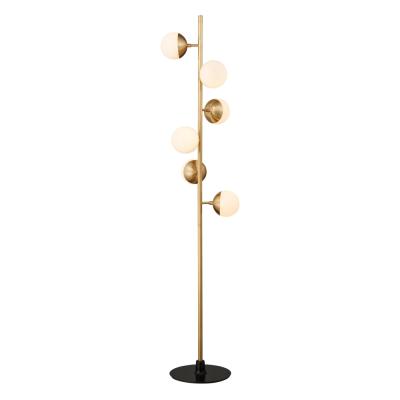 China Modern Glass Ball Standing Lighting Europe Designer Luxury Modern Led Floor Lamp For Housing Corner for sale