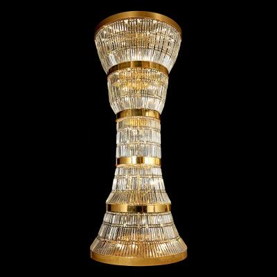 China Modern Decorative Light Hotel Long Chandelier Large Size Stair Lamp for sale