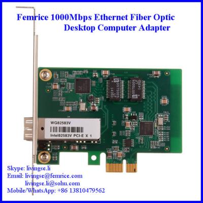 China 10/1001000Mbps Ethernet NIC Card SFP Slot Single Port Desktop Computer Network Card for sale