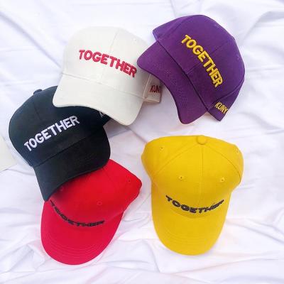 China Checked Stock Fashion Custom Logo Cute Baby Kids Baseball Cap for sale