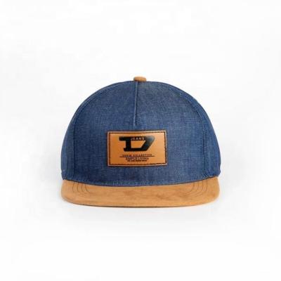 China JOINT inventory stock China 2tone round brim fit flat cheap 6panel embroidery baseball snapback hats for sale