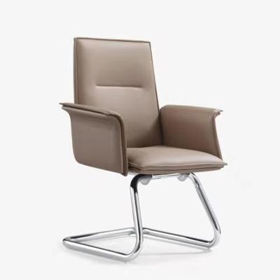 China (Height) Adjustable Brown Office Chair PU Leather Manager With High End Design Chair for sale