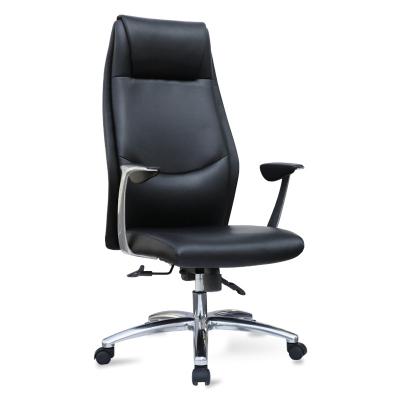 China (Size) Luxury High Back Adjustable PU Leather Executive Office Boss Swivel Chair For Company Furniture for sale