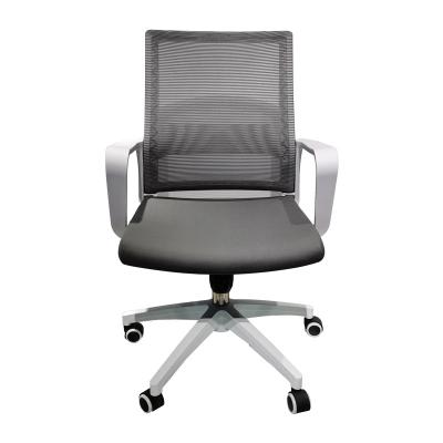 China Comfortable Office Furniture Revolving Desk Chairs With Wheels Mesh Chair Fabric Office Back Chair for sale