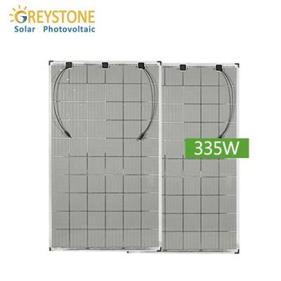 China GREYSTONE 335W 72 Cell Frameless Dual 48 Volt Solar Panel Poly Glass Solar Cell Module for sale