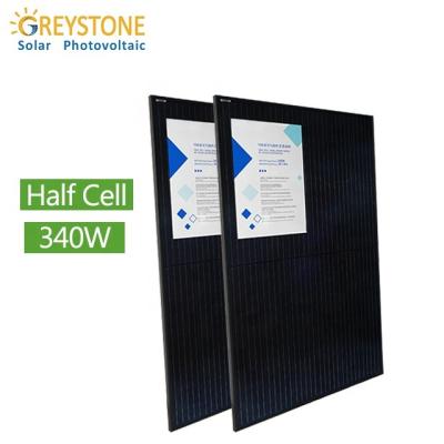 China Black Anodized Aluminum Alloy GREYSTONE 340W Mono All Black 158mm German Solar Panels For Solar Power System Home for sale