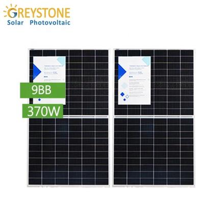 China Mono Sliver.Anodized Alloy GREYSTONE 370W Aluminum Half Cut Double Glass PV Module For Solar Panel Mounting System In Spain for sale