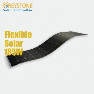 China Class A Customizable Lightweight Graystone OEM 185w High Efficiency Modules Flexible PV Solar Panel for sale