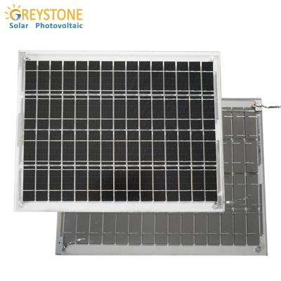 China Long Double Mini Size 10W Warranty Monocrystalline Silicon Solar Panel Transparent Glass Panels For Greenhouse for sale