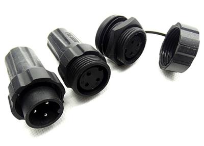 China Black Waterproof Electrical Connectors Watertight IP68 , Straight Shaped for sale