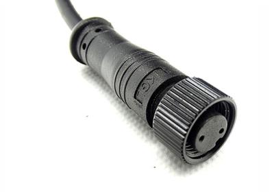 China M12 2 Pin Electrical Plug / 2 Pin Connector Male Female Molded Cable Assembly Style for sale