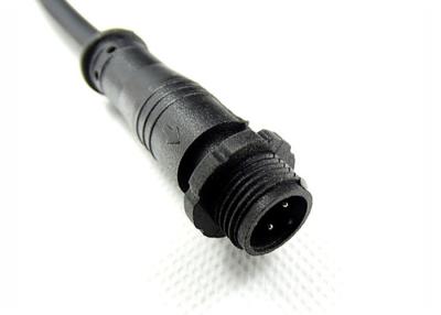 China 2 Pin Molded Waterproof Electrical Connectors Male Cable Plug With Nickel Plated Pin for sale