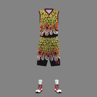 China Breathable Design Your Own Latest Jersey New Basketball Style Yellow Basketball Uniform for sale