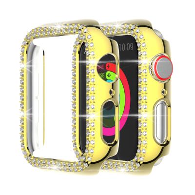 China Water Resistant RiverRock Tempered Glass Screen Case For Apple Watch 40mm 38mm Hard 44mm 7 Series 6 5 4 3 2 1 Protective Cover for sale