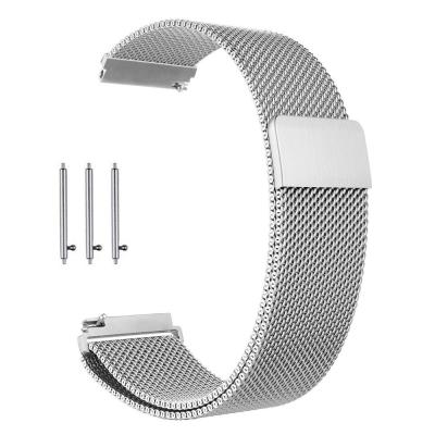 China Water Resistant RiverRock Watch Band Metal For Samsung Galaxy Loop 20mm 22mm Stainless Steel Mesh Strap Milanese Smartwatch Strap for sale