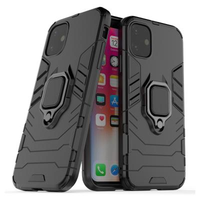 China Anti-drop Rugged Case with Magnetic Holder Ring to Car Phone Pocket Waterproof Cover for iPhone 11 12 Se 7 8 for sale