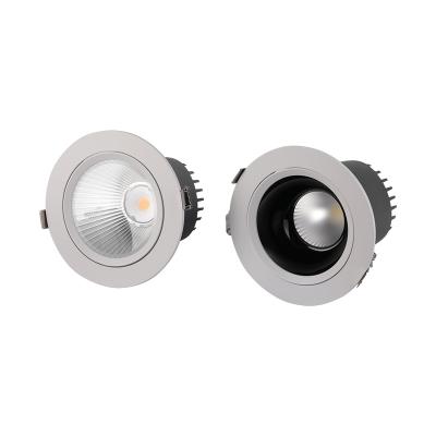 China Modern New Arrival Led Downlights Recessed Anti-Glare Indoor Spot Lights 40w Cob Led Light Downlight Adjust Down Lights Design for sale