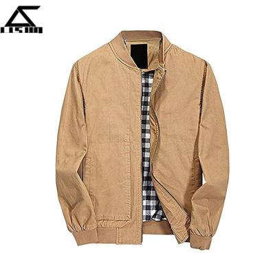 China Sustainable Men's Military Casual Cotton Khaki Jacket for sale