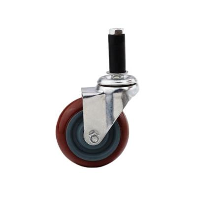 China 3 inch FHJ-304/404/504 light industrial industrial 4 inch 5 inch PU wheel caster for sale