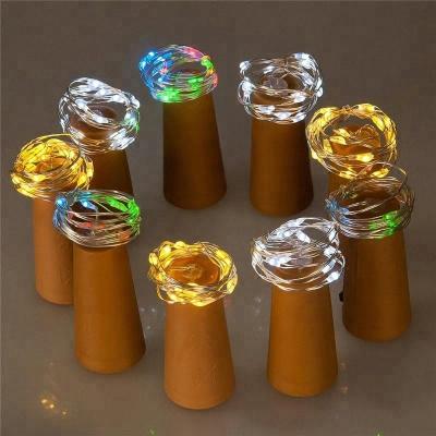 China Led 2M String Light 20LED Wine Bottle Led Cork Shape Battery Copper Wire String Lights For Bottle for sale