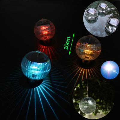 China Hotel New Solar LED Floating Ball Lights Waterproof Rainbow Ball Lightning Lights RGB 1.2V Lamp for sale