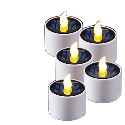 China Solar Birthday Tea Lights, LED Tealight Waterproof Rechargeable Flameless Solar Rechargeable Tea Light Candles for sale