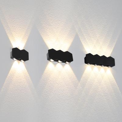 China Modern Outdoor LED Wall Lamp Waterproof IP65 Garden Lighting Indoor Bedroom Living Room Aluminum Stair Wall Light AC86-265 for sale