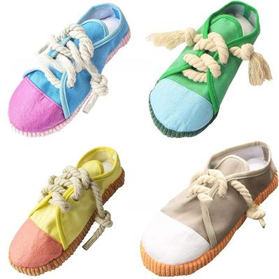 China New Dog Cloth Shoes Stored Border Phonation Chewing Toys Molars Teeth Cleaning Interactive Dog Toys Bite Resistant Toys for sale