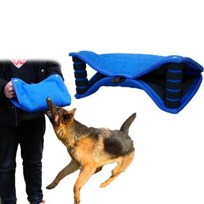 China Stocked Dog Forming Coarse Hemp Three Handle Pillow Biting German Shepherd Horse Jumped On Pillow Stealing Target for sale