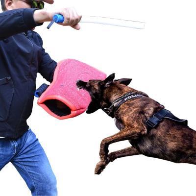 China Red And White Stocked Dog Training Resistant Cloth Tear Sleeve Protector Bite Sleeve Open Target Pet Products for sale