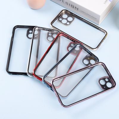 China MAIKARCE Luxury Big Phone Cases Metal Shockproof Good Quality Magnetic Glass Phone Cases For iPhone 13 for sale