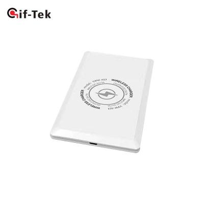 China Mobile Phone Universal Usb 2.0 Support Customized Logo Ip 67 Grade Card Type Ultra Thin Portable Wireless Charger 10w for sale