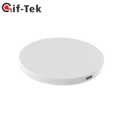 China Factory Wholesale Price Qi Wireless Certification Super Slim Thin Mobile Phone Charging Wireless Charger With Rubber Mat Gift Wireless Charging Pad for sale