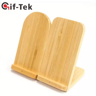 China Wooden Desktop Fast Charging 10w Qi Wireless Charger 10w Metal Cell Phone Stand Fast Wireless Charging Stand For Iphone for sale