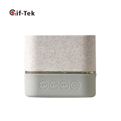 China BT Speaker 3w Wheat Straw Fiber Tws Wireless Speaker Sustainable Eco Friendly Plastic Set for sale