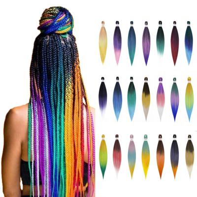 China Hot water set pre stretched Ez braids hair for kanekalon braids for african hair crochet braid hair bundles for sale