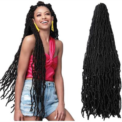 China Hot On Fire Fear Crochet Hair Goddess Faux Locs Soft Crochet Braids NU Synthetic Hair Locs Crochet Hair Extensions for sale